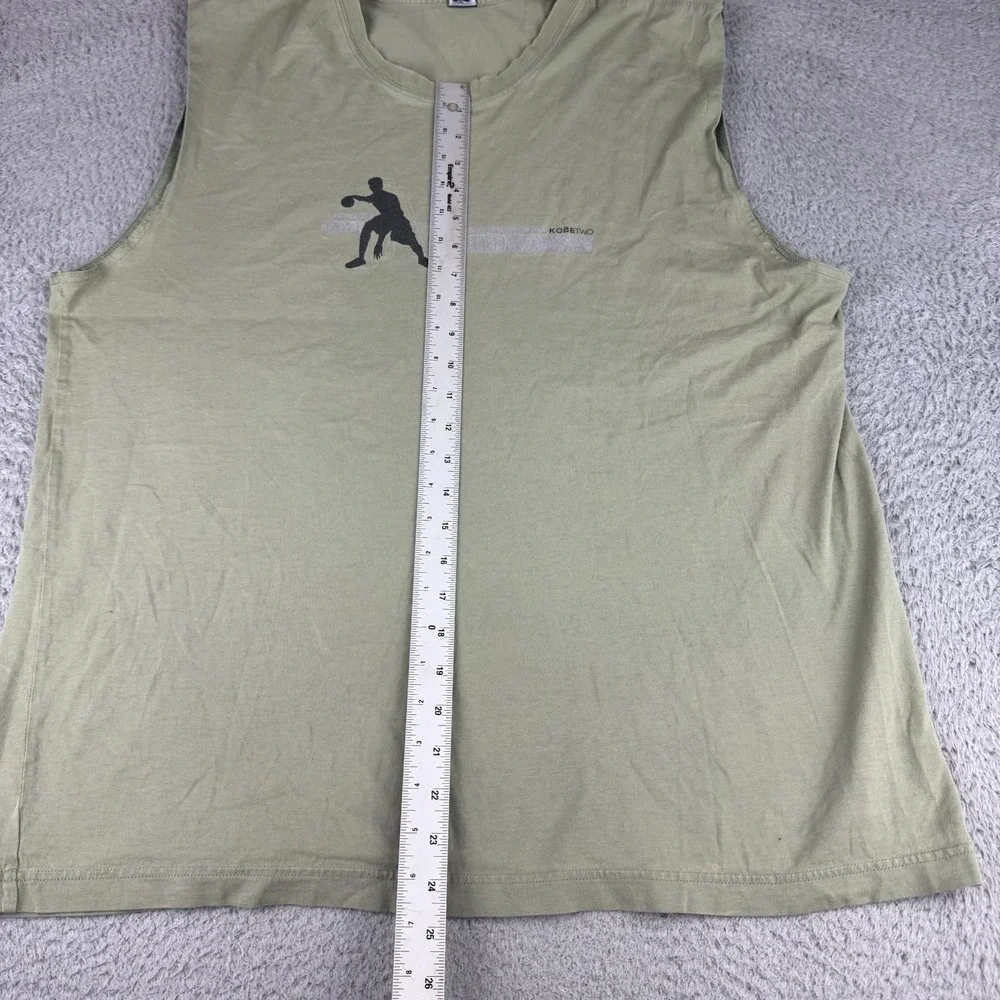 Vintage‎ Adidas Kobe Two Shirt Mens Xxl Green  Sleeveless Basketball Y2k Mamba
